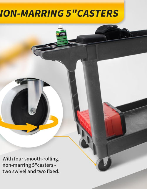 Load image into Gallery viewer, 80855 500-Pound Service Cart with Two Trays (40&quot; X 17&quot; Overall Dimensions)
