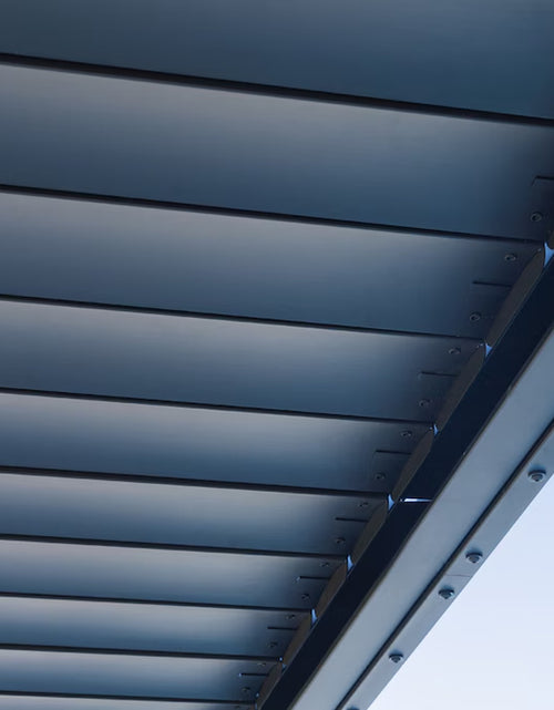Load image into Gallery viewer, Sarasota 14-Ft W X 10-Ft L X 8-Ft 2-In H Black Metal Freestanding Pergola with Canopy
