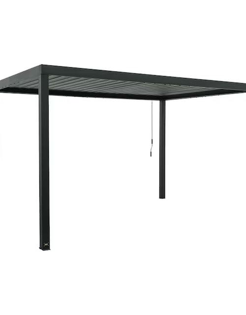 Load image into Gallery viewer, Sarasota 14-Ft W X 10-Ft L X 8-Ft 2-In H Black Metal Freestanding Pergola with Canopy
