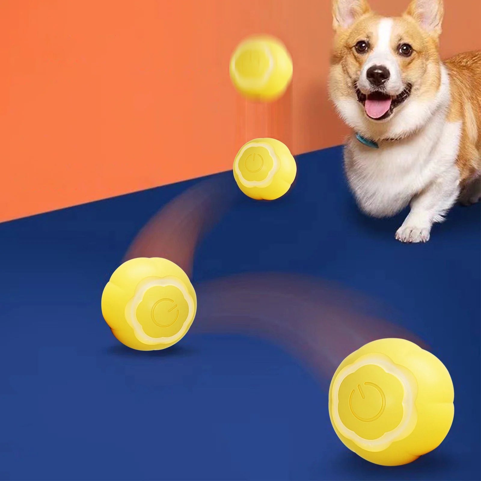 Pet Health and Wellness Products Clearance Automatic Smart Teasing Dog Ball Gravity Intelligent Jump Ball Electric Charging Dog Toy Pink