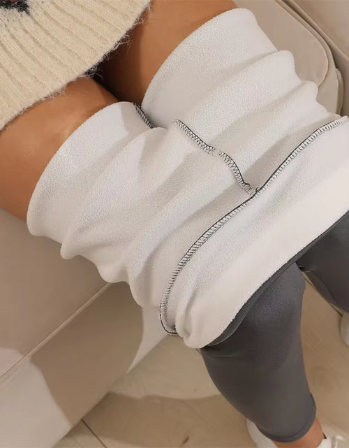 Load image into Gallery viewer, Women Lamb Fleece Leggings Seamless High Waist Thermal Winter Warm Legging Solid Lamb Fleece Casual Pants Female Streetwear

