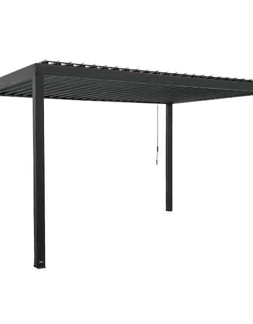 Load image into Gallery viewer, Sarasota 14-Ft W X 10-Ft L X 8-Ft 2-In H Black Metal Freestanding Pergola with Canopy
