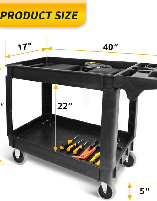 Load image into Gallery viewer, 80855 500-Pound Service Cart with Two Trays (40&quot; X 17&quot; Overall Dimensions)
