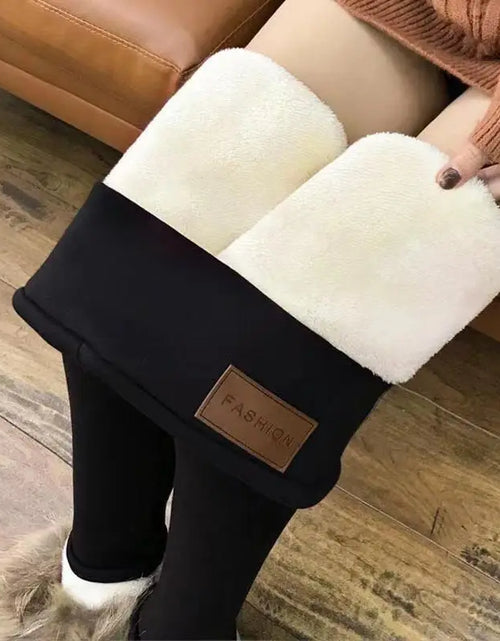 Load image into Gallery viewer, Women Lamb Fleece Leggings Seamless High Waist Thermal Winter Warm Legging Solid Lamb Fleece Casual Pants Female Streetwear
