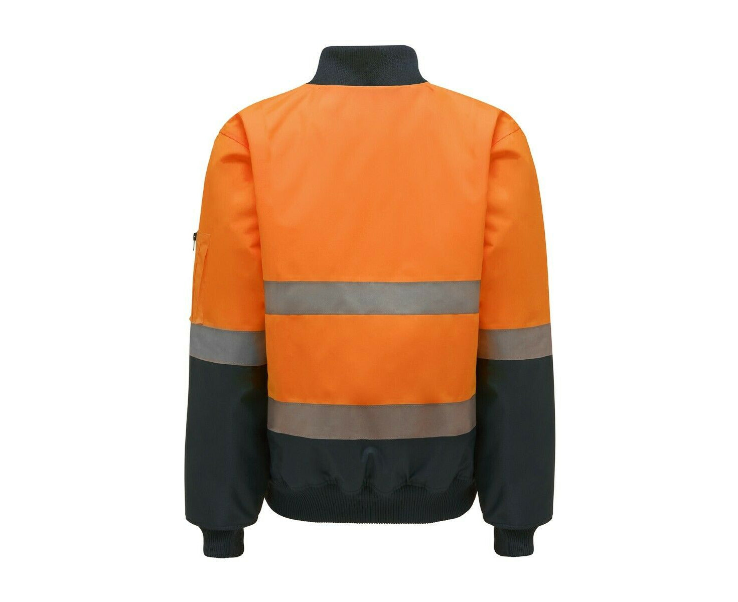 Bomber Jacket Taped Hi-Vis 2 Tone Work Quilted Waterproof Y06675 - Yellow & Navy