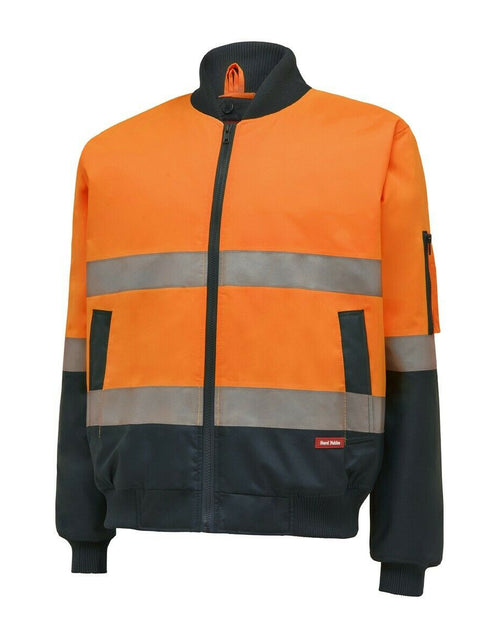 Load image into Gallery viewer, Bomber Jacket Taped Hi-Vis 2 Tone Work Quilted Waterproof Y06675 - Yellow &amp; Navy
