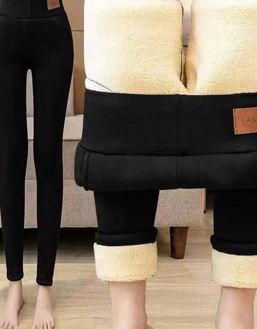 Load image into Gallery viewer, Women Lamb Fleece Leggings Seamless High Waist Thermal Winter Warm Legging Solid Lamb Fleece Casual Pants Female Streetwear
