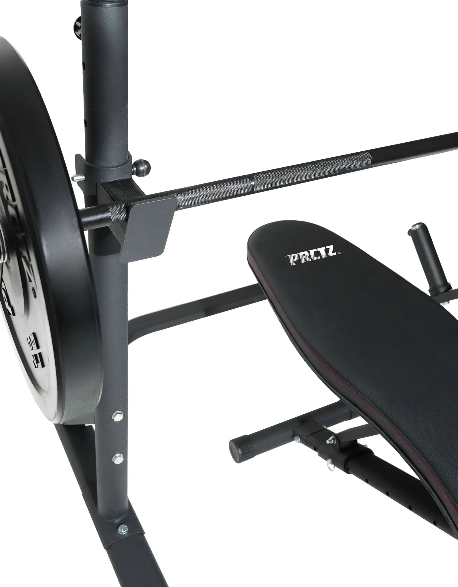 Two-Piece Olympic Weight Bench with Squat Rack, Foldable FID Bench, and Weight Storage