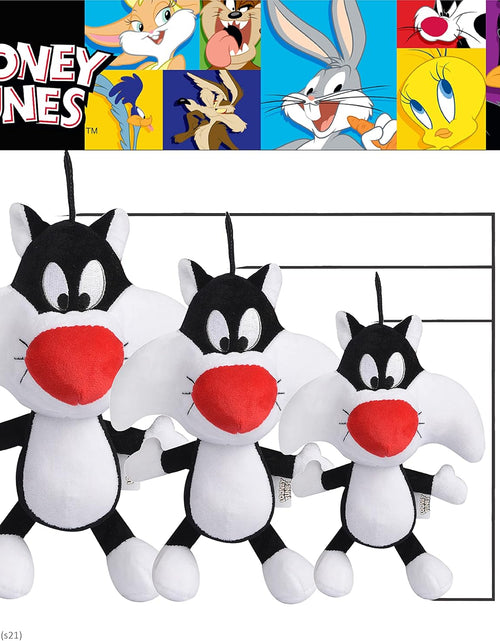 Load image into Gallery viewer, Warner Brothers  Sylvester the Cat Big Head Plush Dog Toy, Stuffed Animal for Dogs, Multiple Sizes - Sylvester Dog Toy- Cute Squeak Toy for Dogs in White, Black, and Red
