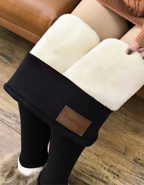 Load image into Gallery viewer, Women Lamb Fleece Leggings Seamless High Waist Thermal Winter Warm Legging Solid Lamb Fleece Casual Pants Female Streetwear
