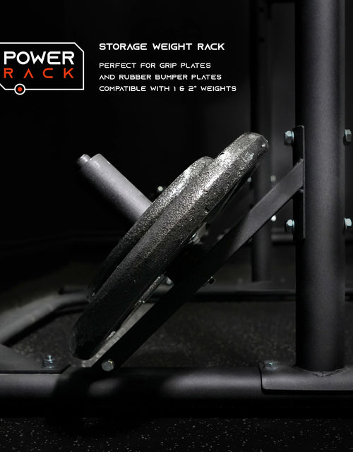 Load image into Gallery viewer, Two-Piece Olympic Weight Bench with Squat Rack, Foldable FID Bench, and Weight Storage
