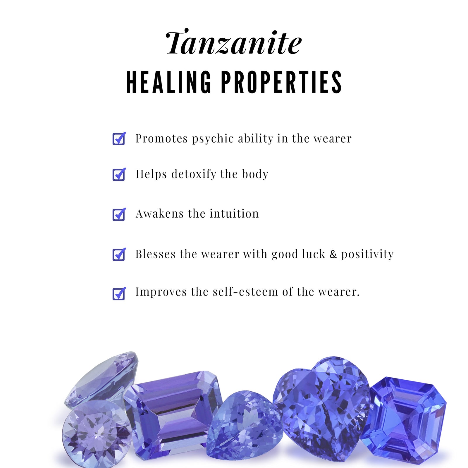 Tanzanite and Diamond Teardrop Pendant Necklace for Women, 14K White Gold