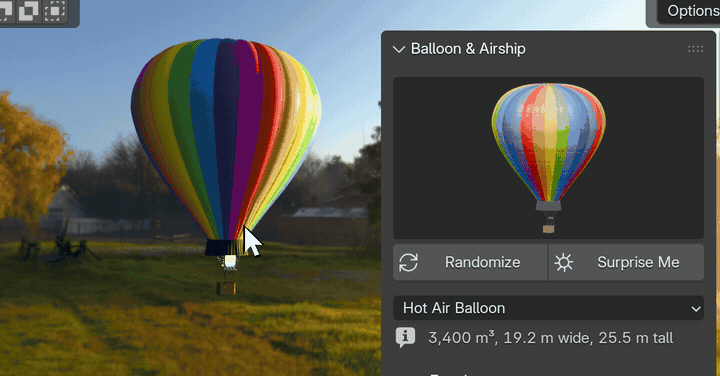 One click, a new balloon