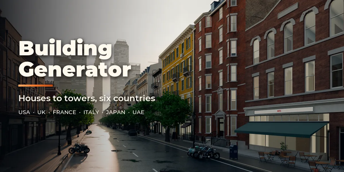 Building Generator - Procedural City Buildings for Blender