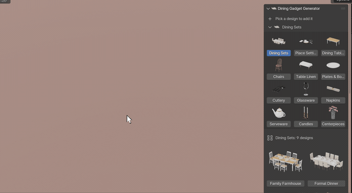 One click, a whole table