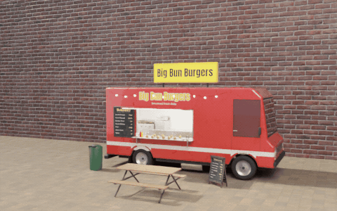 Pick the food, the truck follows