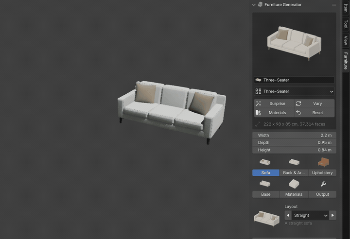 Drag the size, roll new materials
