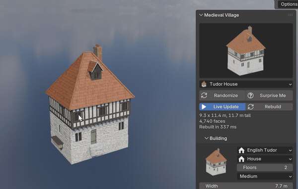 One click, a new building
