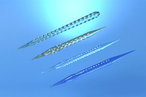 Twisted glass pens