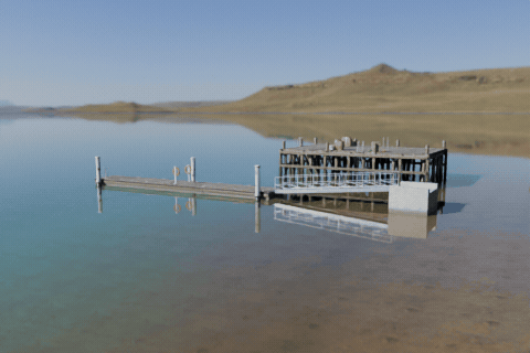 Floating docks ride the tide