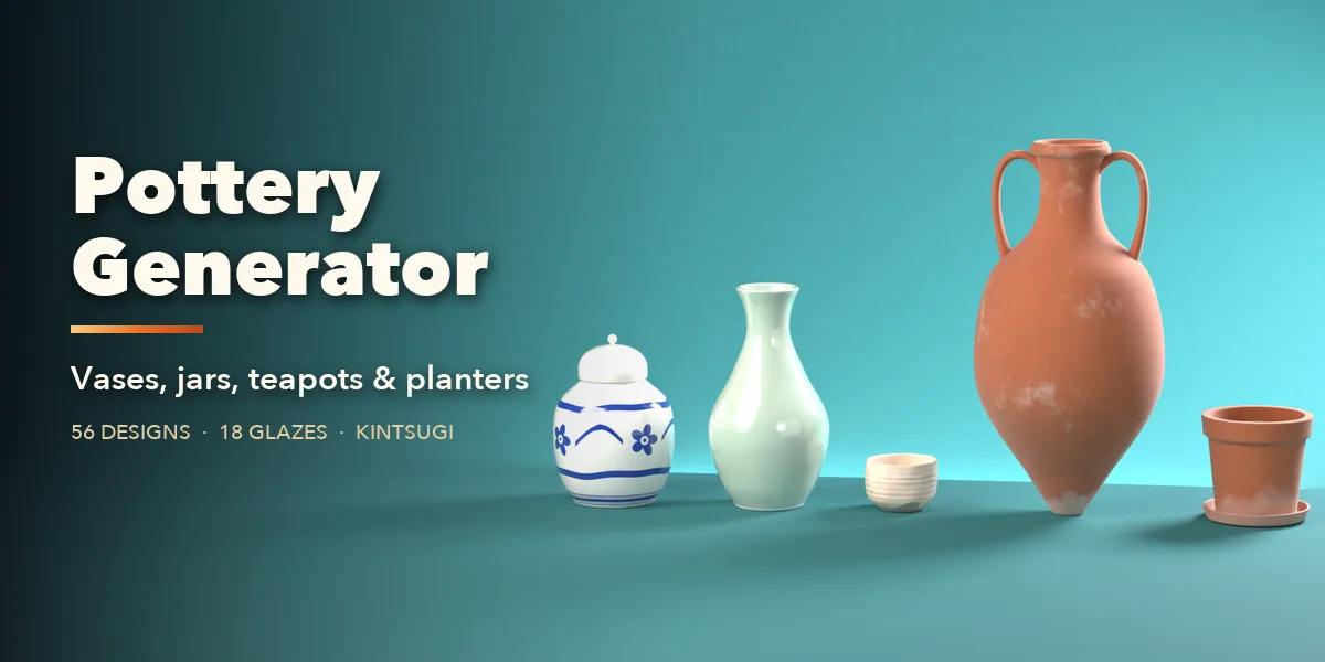 Pottery Generator - Vase, Pot & Ceramic Generator for Blender