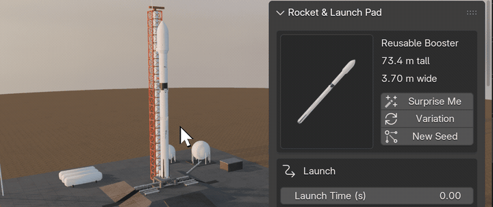One click, a new rocket