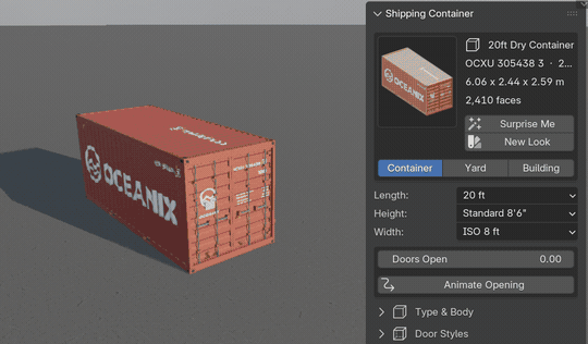 One click, a new container