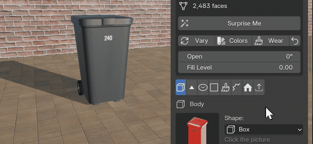 One click, a new bin