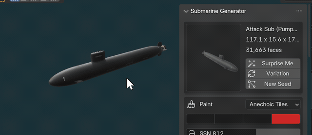 One click, a new submarine