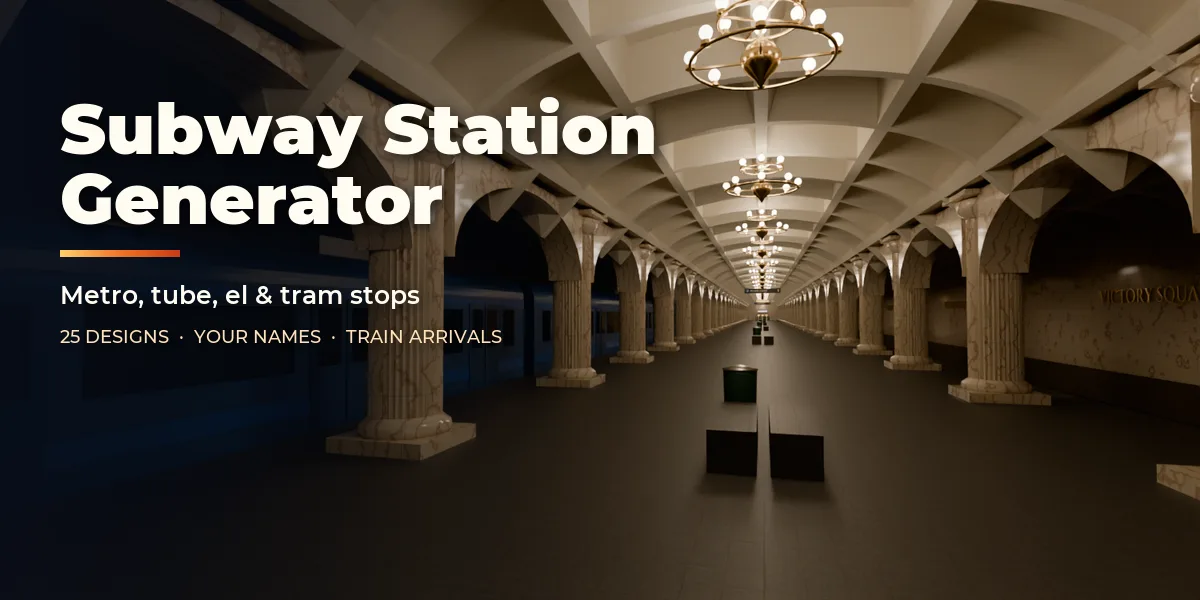 Subway Station Generator