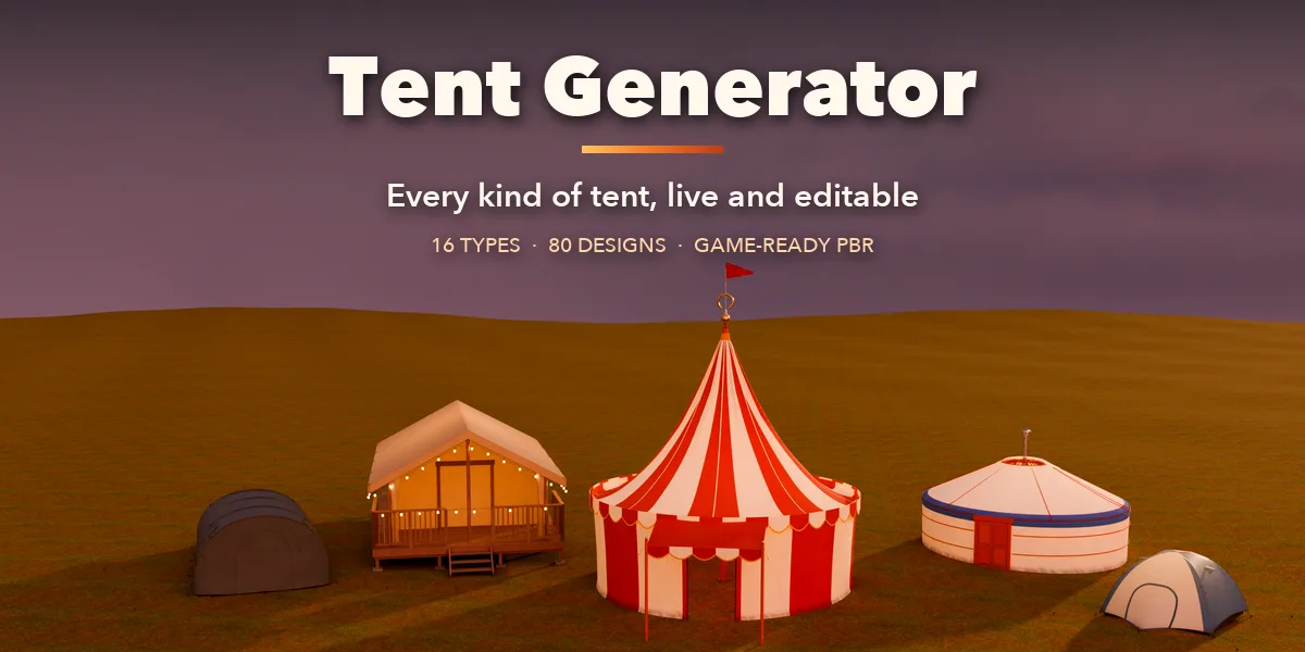 Campcraft – Tent Generator for Blender