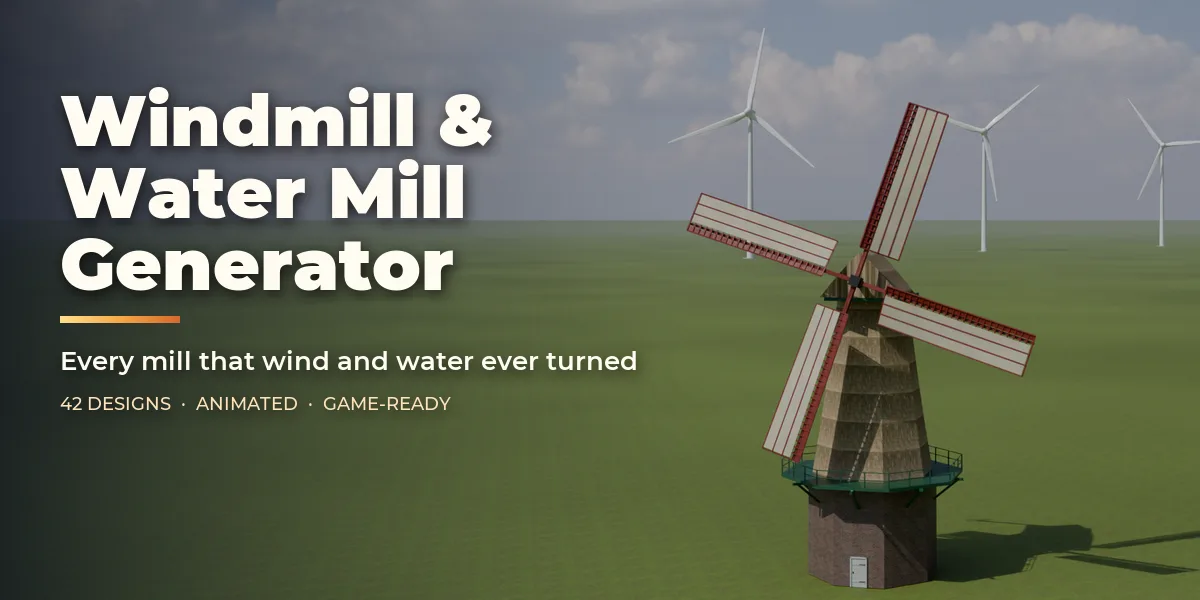 Windmill & Water Mill Generator